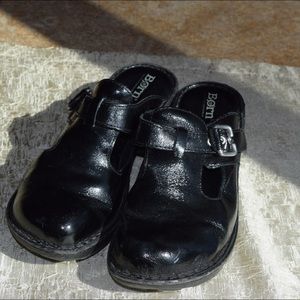 Patent leather clogs!